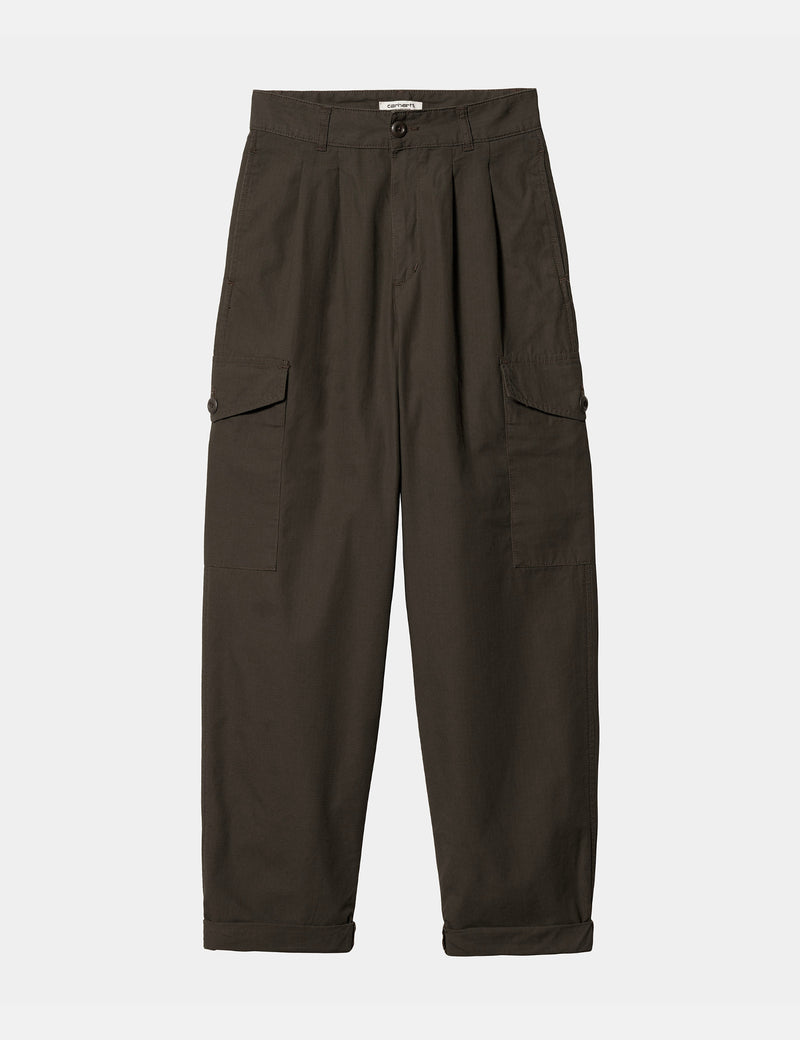 Carhartt-WIP Womens Collins Pant - Cypress Green Rinsed