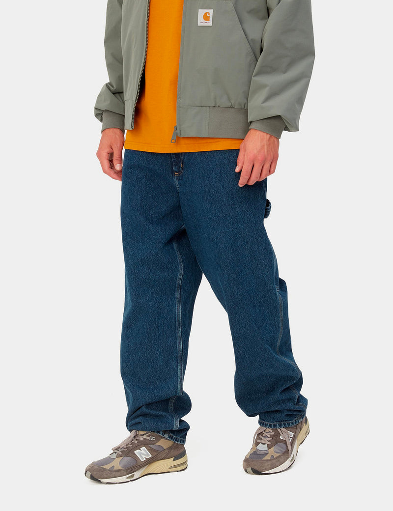 Carhartt WIP Single Knee Pant (Smith Denim) - Blue Stone Washed