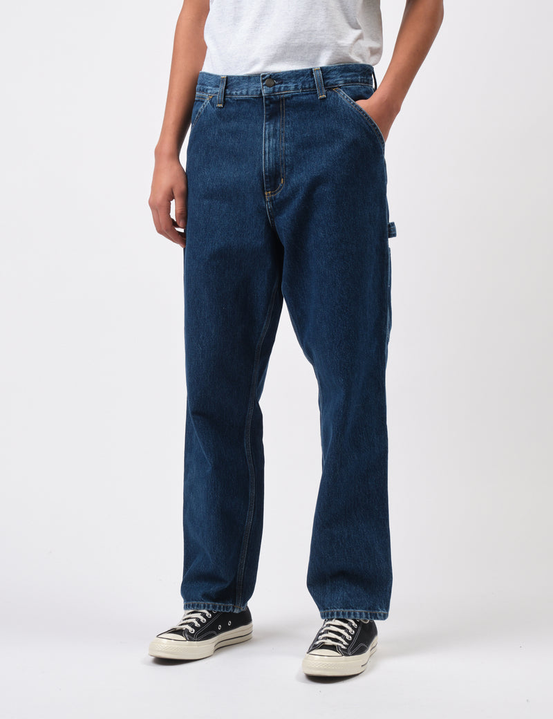 Carhartt WIP Single Knee Pant (Smith Denim) - Blue Stone Washed