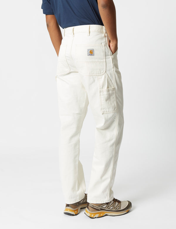 Carhartt-WIP Single Knee Pant (Denim) - White