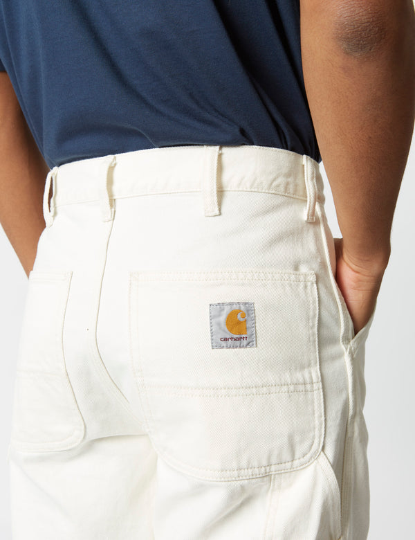 Carhartt-WIP Single Knee Pant (Denim) - White