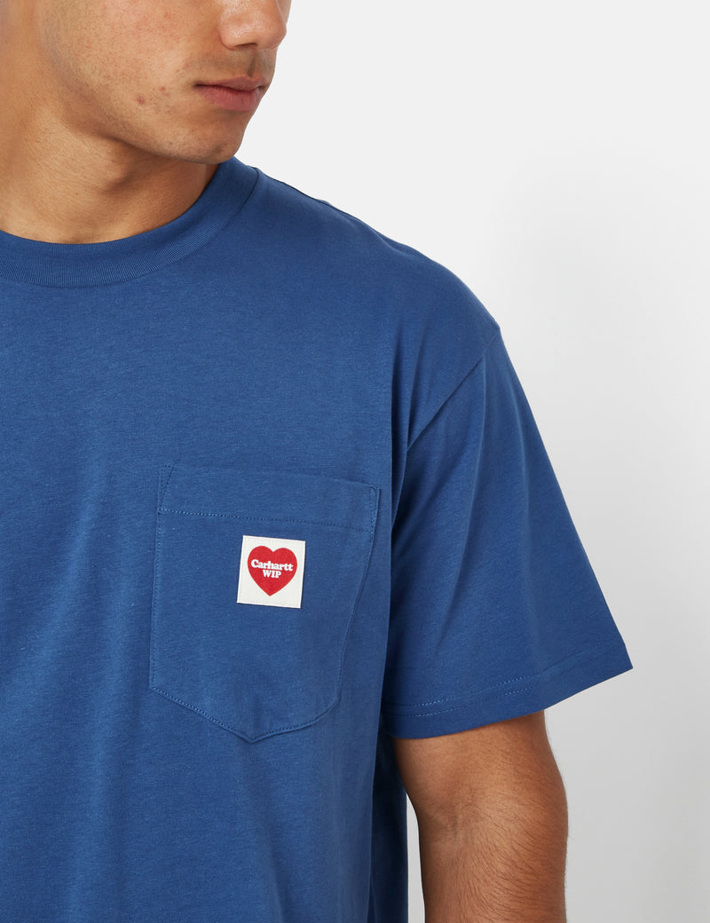 Carhartt-WIP Pocket Heart T-Shirt (Loose) - Liberty Blue