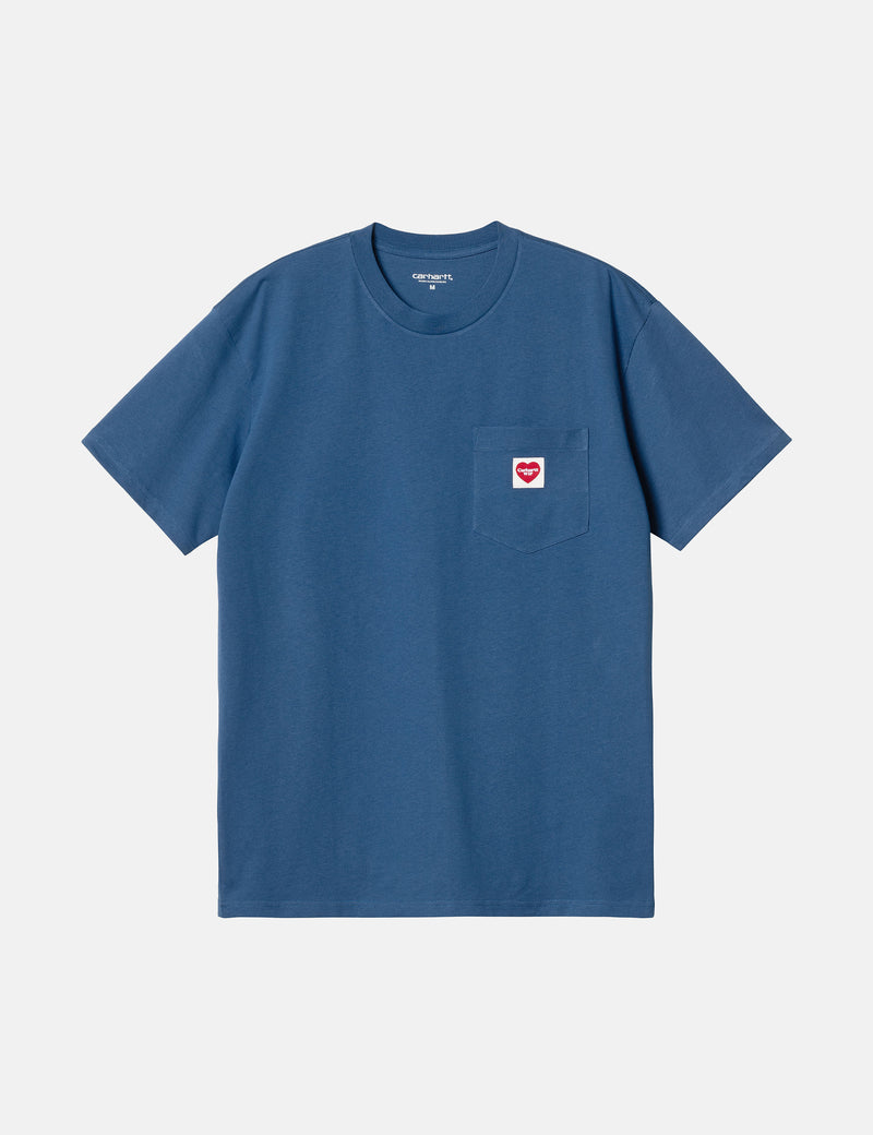 Carhartt-WIP Pocket Heart T-Shirt (Loose) - Liberty Blue