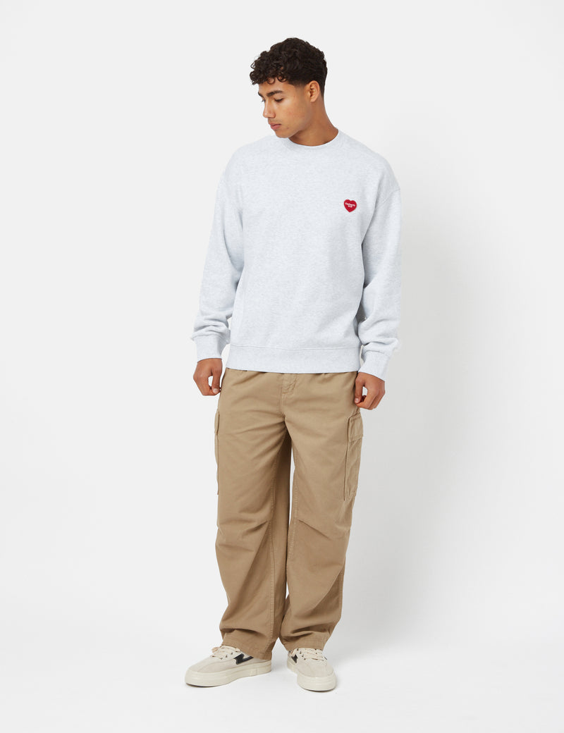 Carhartt-WIP Heart Patch Sweatshirt - Ash Heather Grey