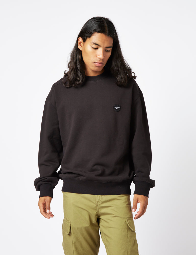 Carhartt-WIP Heart Patch Sweatshirt - Black