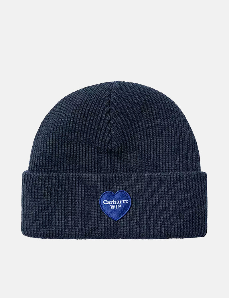 Carhartt-WIP Heart Patch Beanie Hat - Blue