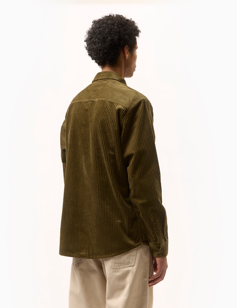 Carhartt-WIP Rhodes Cord Shirt (Loose) - Highland Green