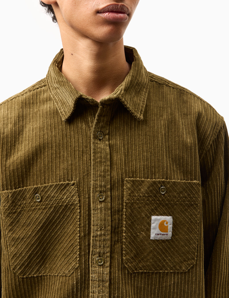 Carhartt-WIP Rhodes Cord Shirt (Loose) - Highland Green