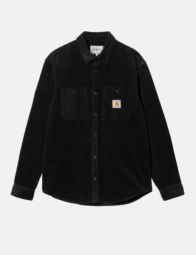 Carhartt-WIP Rhodes Long Sleeve Shirt (Loose, Corduroy) - Black