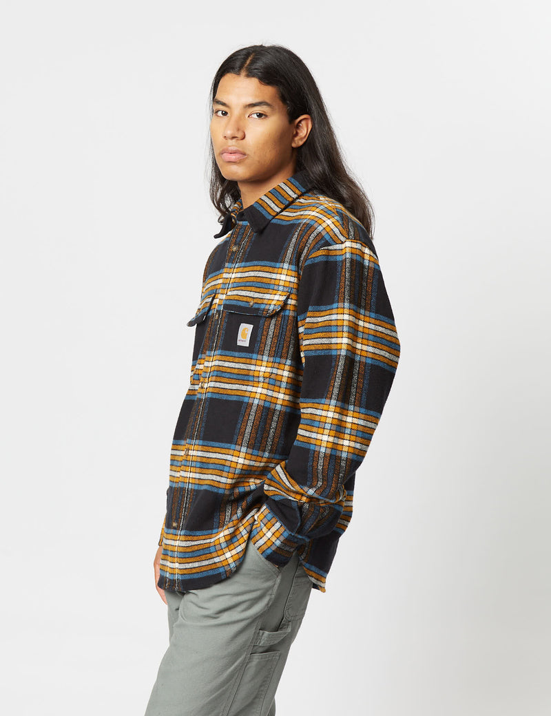 Carhartt-WIP Hawkins Long Sleeve Shirt - Black