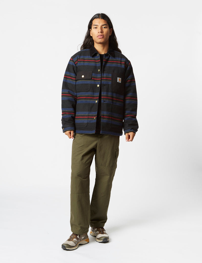 Carhartt-WIP Oregon Over Shirt (Starco Stripe) - Black