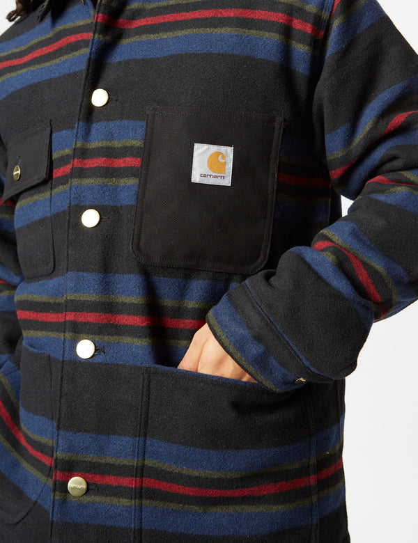 Carhartt-WIP Oregon Over Shirt (Starco Stripe) - Black