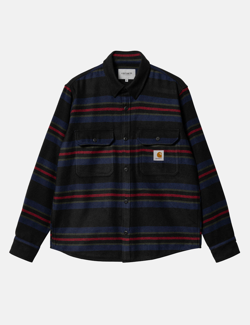 Carhartt-WIP Oregon Over Shirt (Starco Stripe) - Black