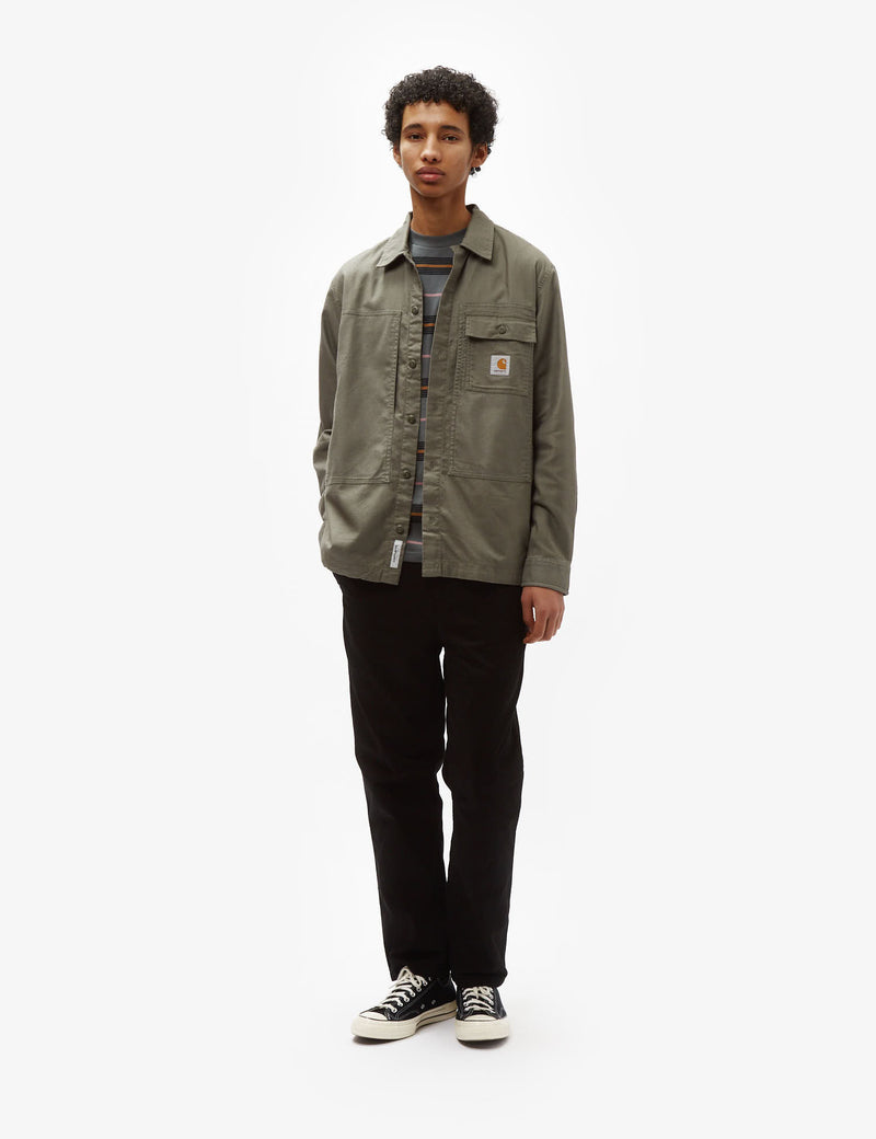 Carhartt WIP Charter Long Sleeve Shirt (Loose) - Smoke Green