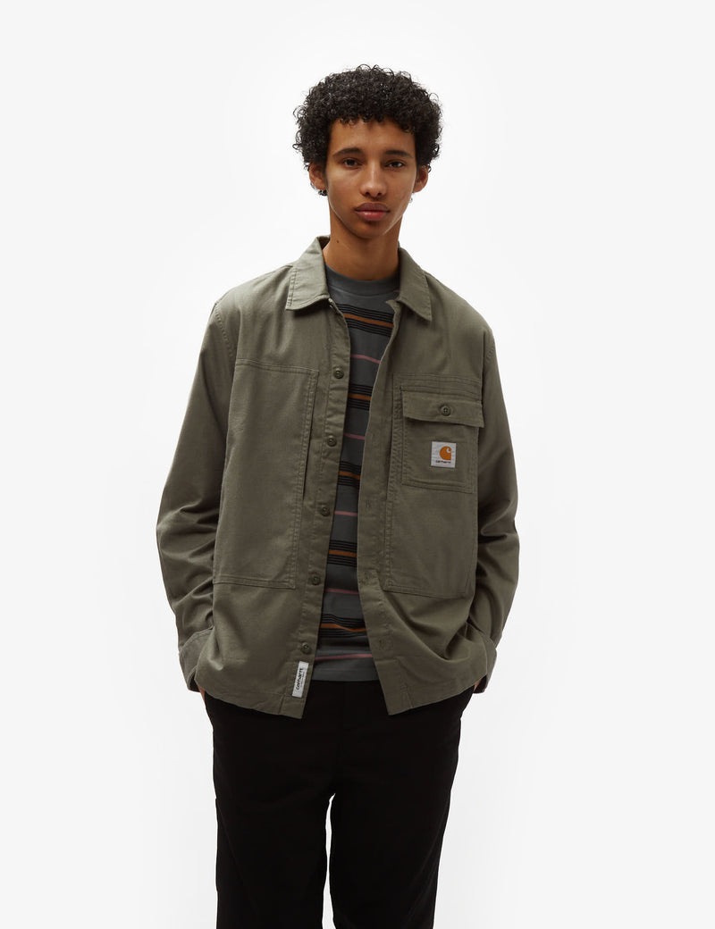 Carhartt WIP Charter Long Sleeve Shirt (Loose) - Smoke Green