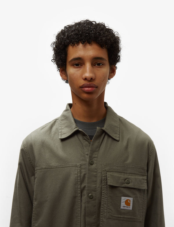 Carhartt WIP Charter Long Sleeve Shirt (Loose) - Smoke Green