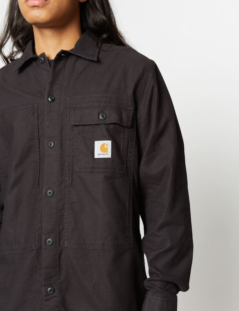 Carhartt WIP Charter Long Sleeve Shirt (Loose) - Black