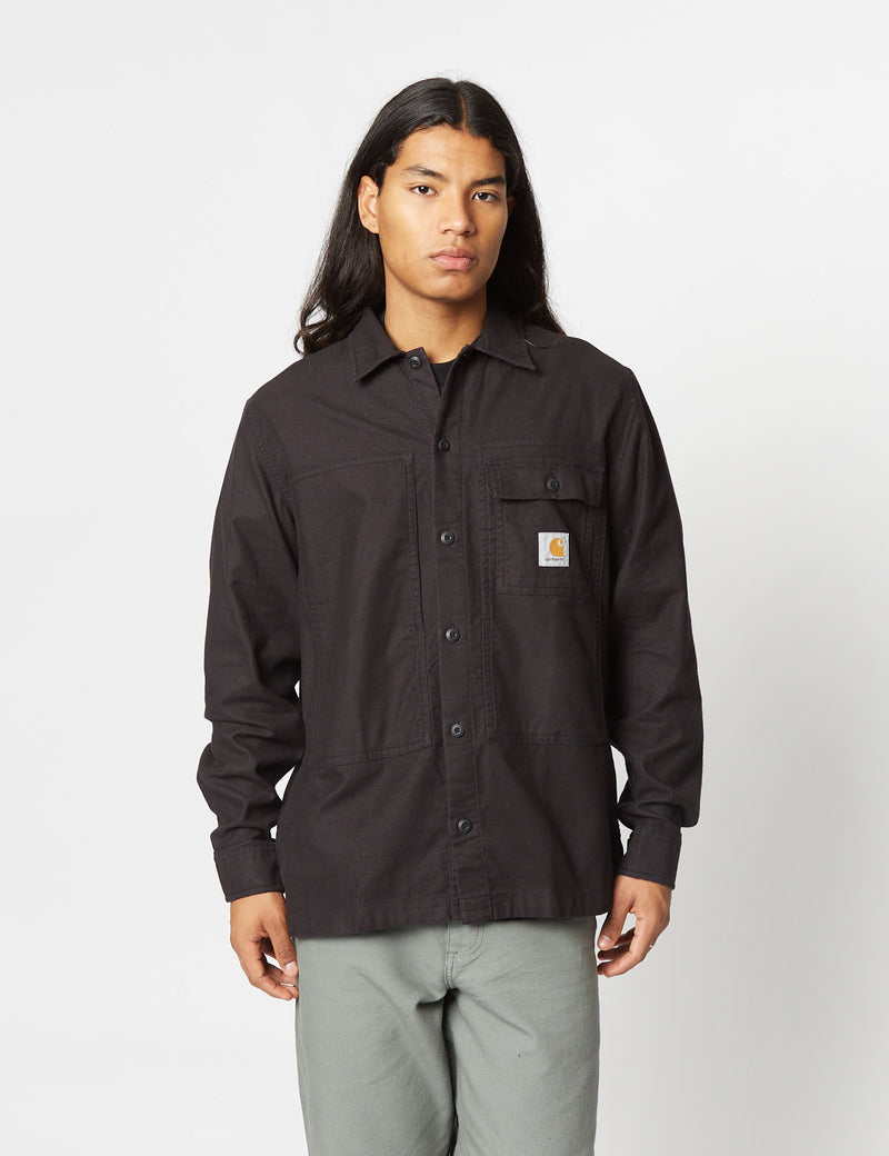 Carhartt WIP Charter Long Sleeve Shirt (Loose) - Black