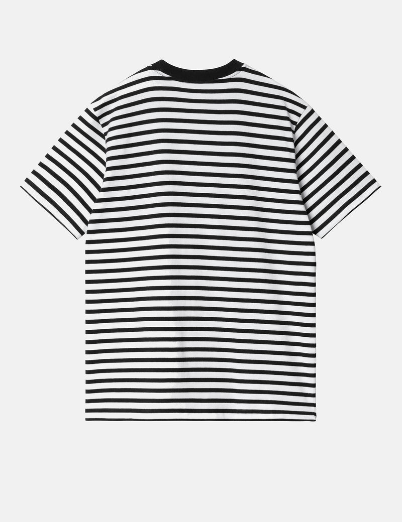 Carhartt-WIP Seidler Stripe Pocket T-Shirt - Black/White