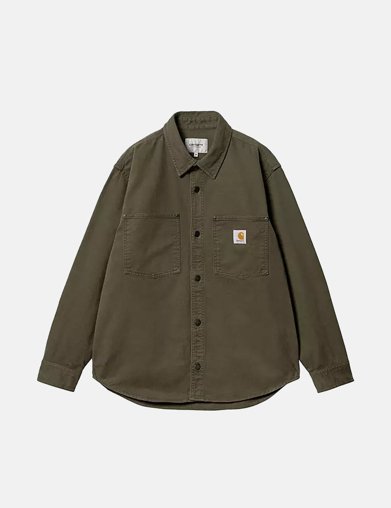 Carhartt WIP Derby Shirt Jacket (Rinsed) - Plant Green