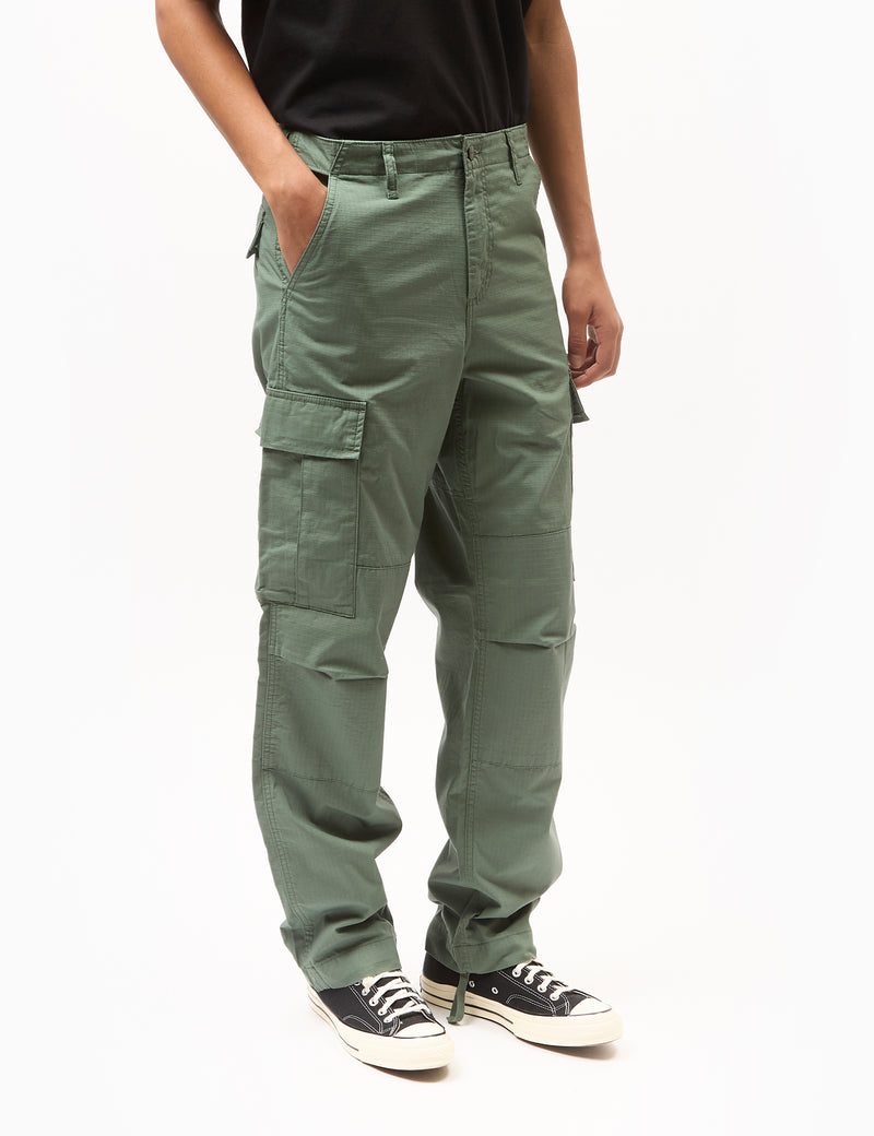 Carhartt WIP Regular Cargo Pant - Duck Green Rinsed