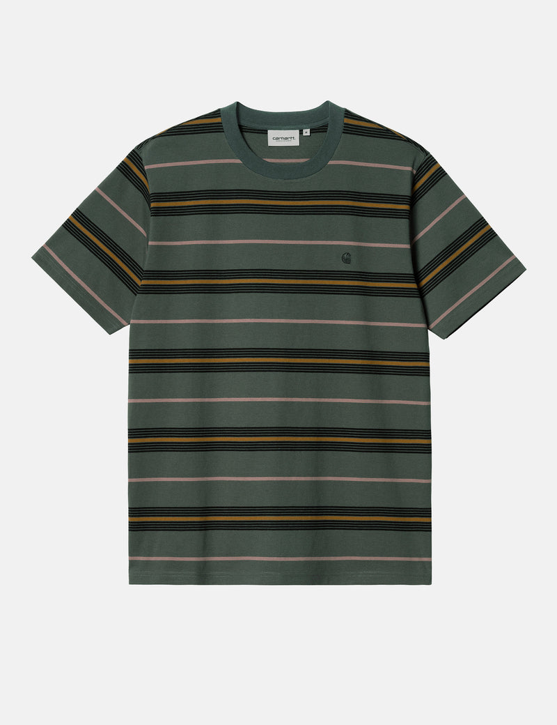 Carhartt-WIP Haynes Stripe T-Shirt - Jura Green