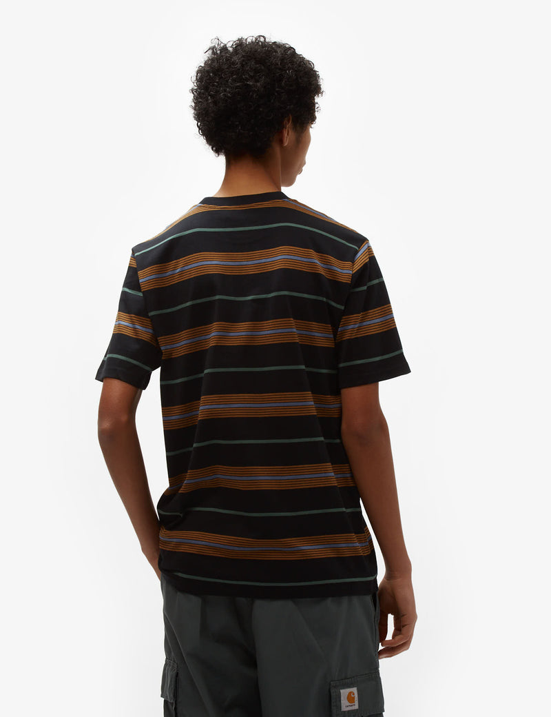 Carhartt-WIP Haynes Stripe T-Shirt - Black