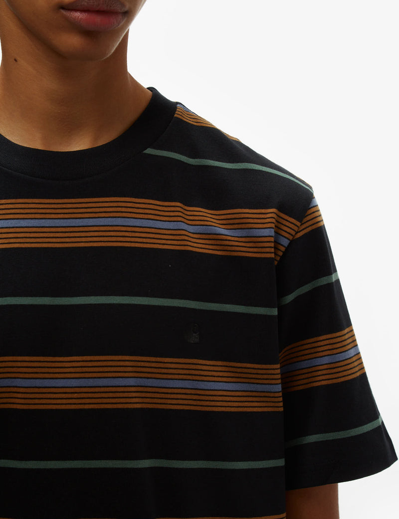 Carhartt-WIP Haynes Stripe T-Shirt - Black