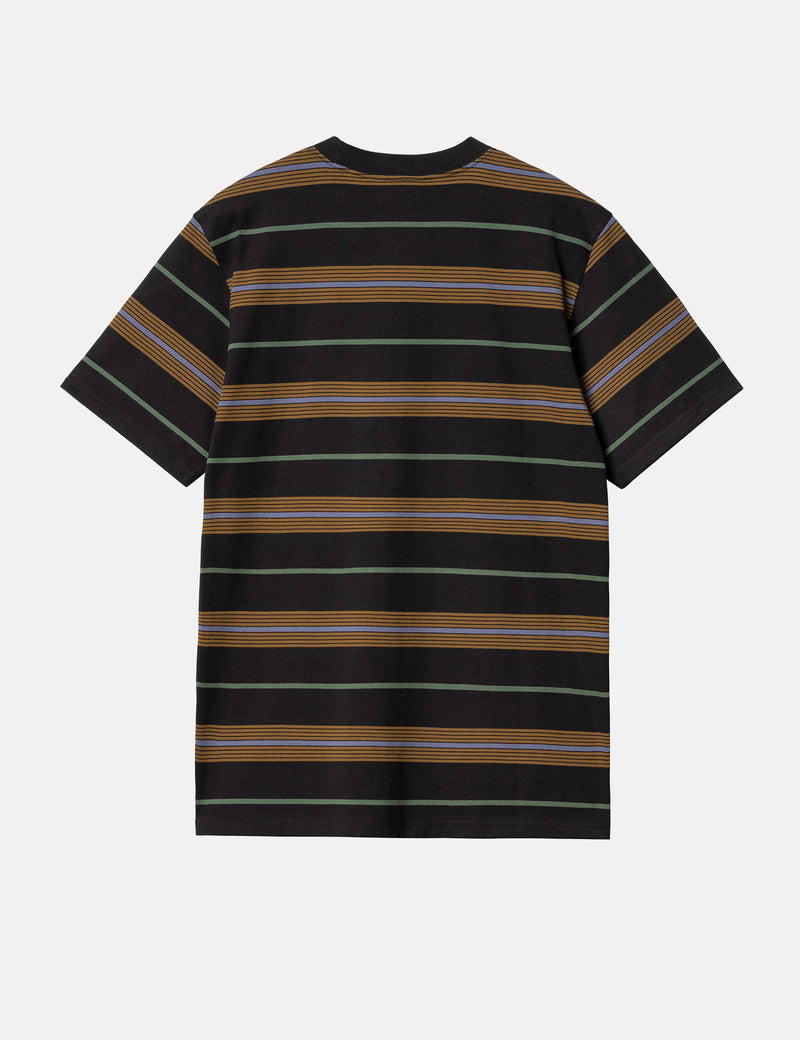 Carhartt-WIP Haynes Stripe T-Shirt - Black