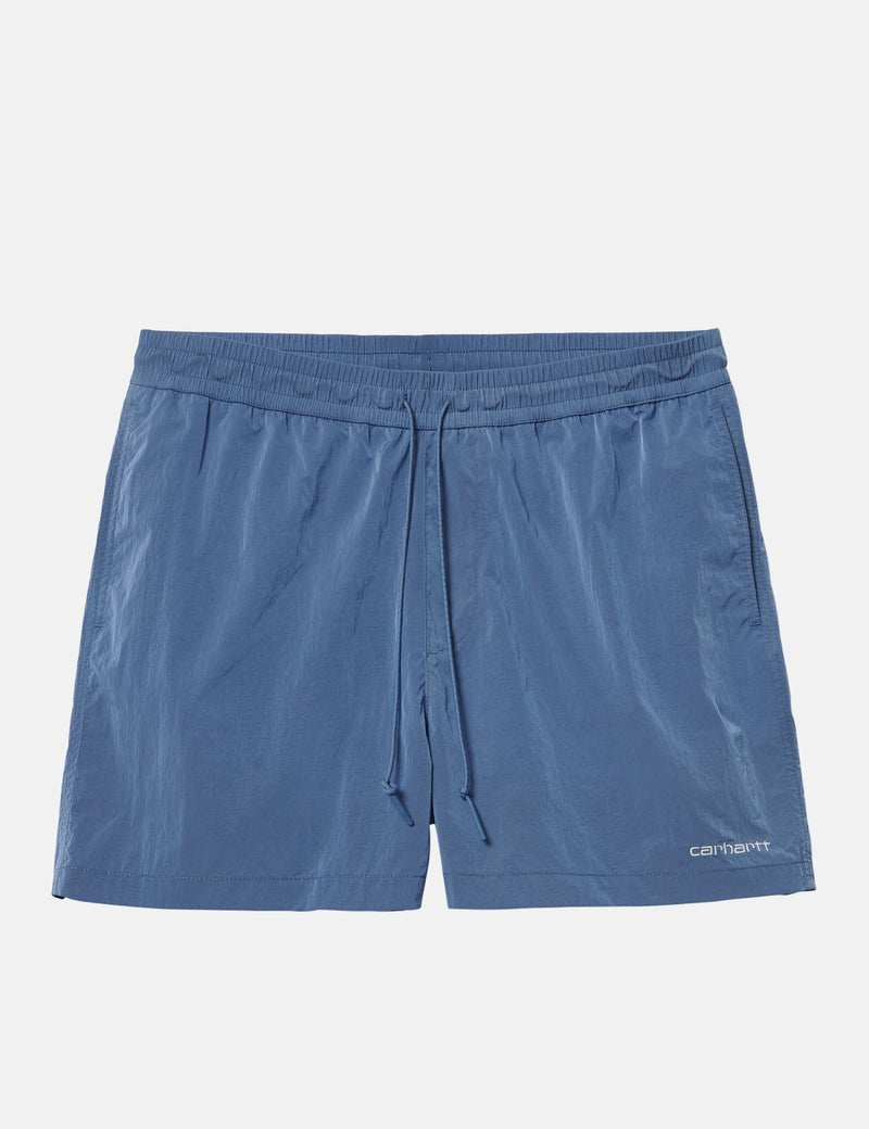 Carhartt-WIP Tobes Swim Trunks - Sorrent Blue/White