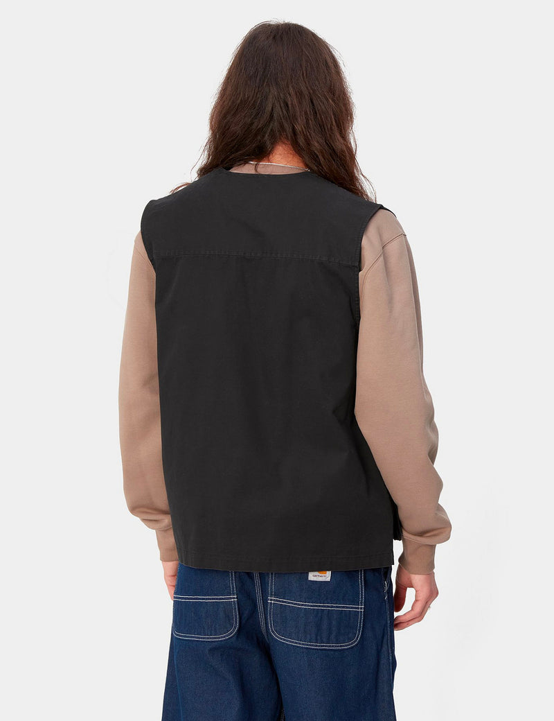 Carhartt-WIP Unity Vest - Black Heavy Enzyme Wash