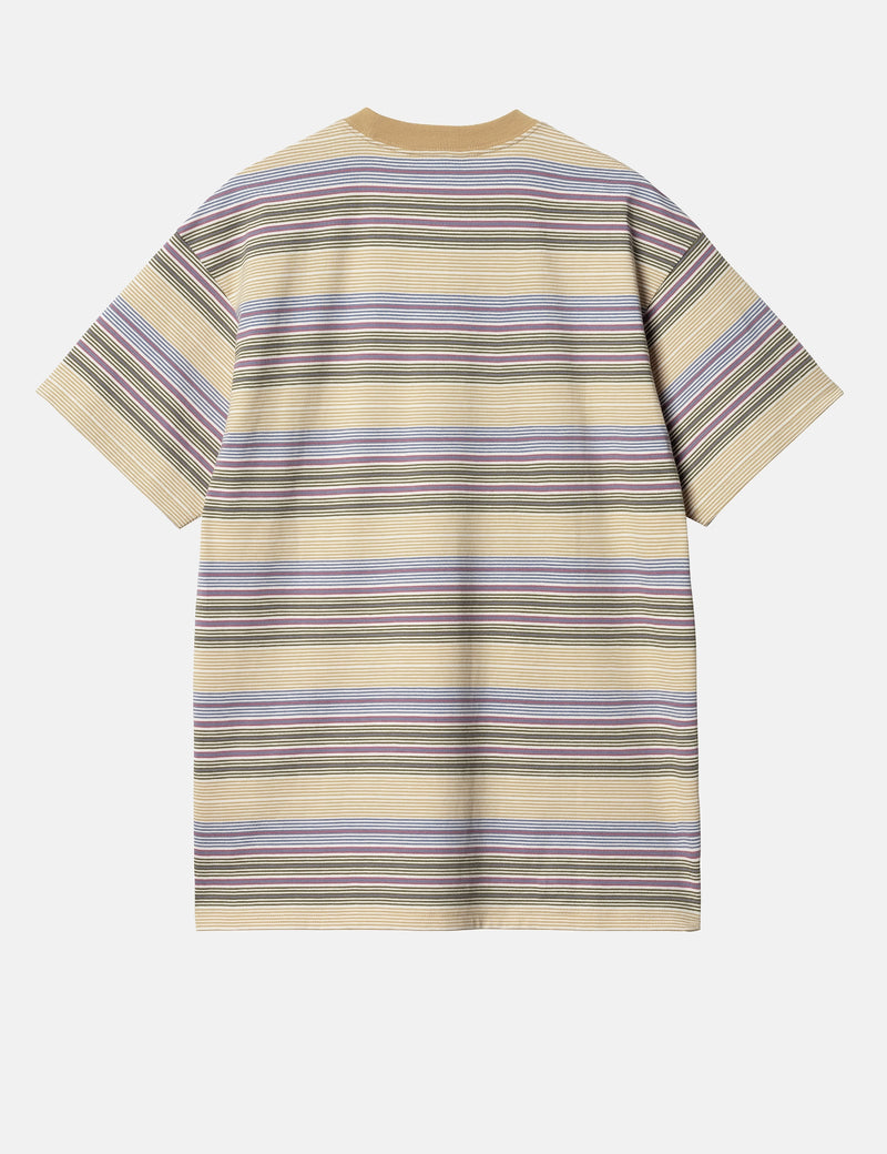 Carhartt-WIP Coby Stripe T-Shirt (Loose) - Bourbon Brown