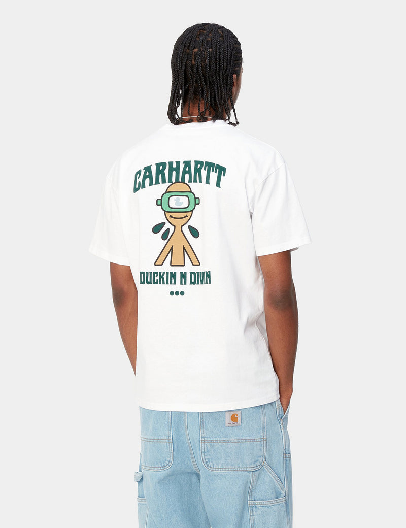 Carhartt-WIP Duckin' T-Shirt (Loose) - White Garment Dyed