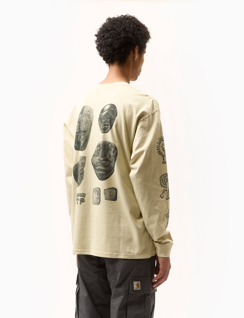 Carhartt-WIP L/S Mimetolith T-Shirt (Loose) - Beryl Biege/Flint