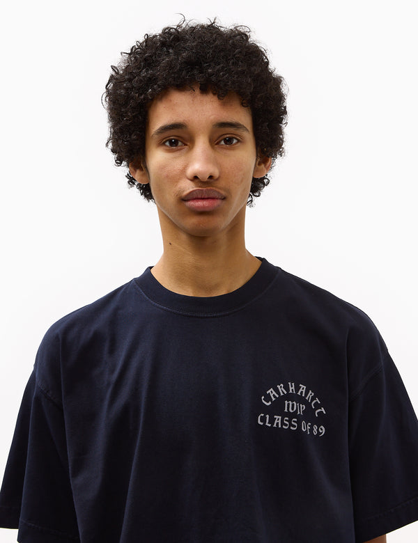 Carhartt-WIP Class of 89 T-Shirt (Loose) - Dark Navy/White