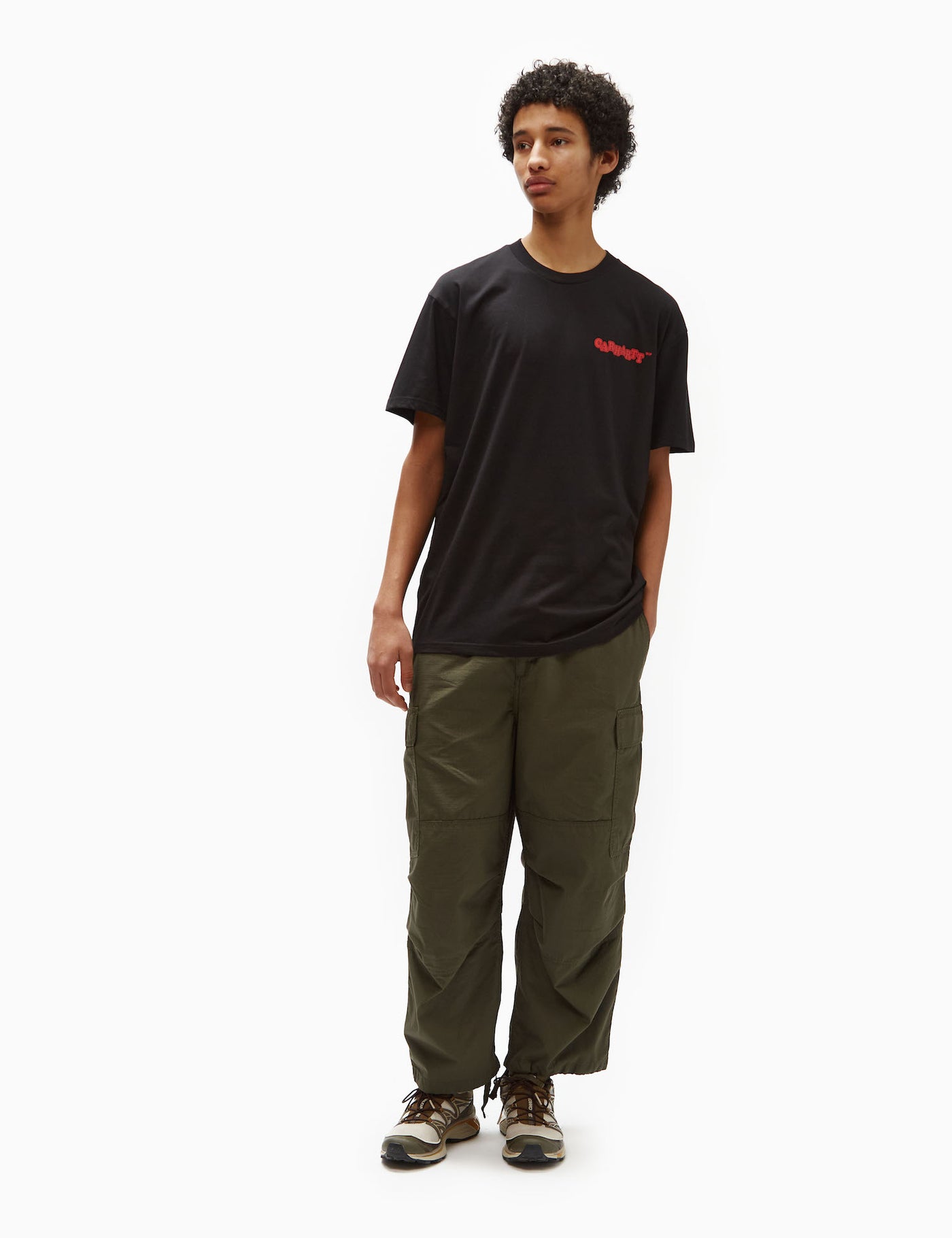 Carhartt-WIP Fast Food T-Shirt (Loose) - Black/Red | Urban