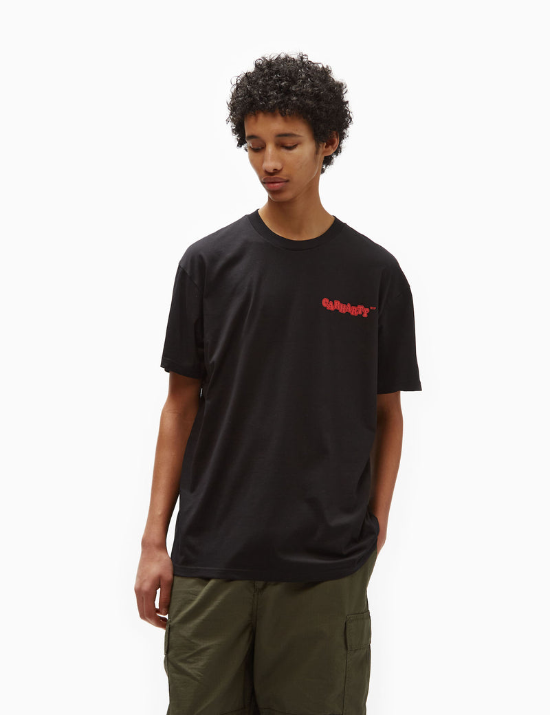 Carhartt-WIP Fast Food T-Shirt (Loose) - Black/Red