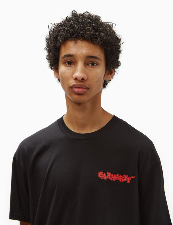 Carhartt-WIP Fast Food T-Shirt (Loose) - Black/Red