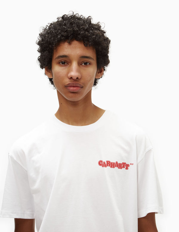 Carhartt-WIP Fast Food T-Shirt (Loose) - White/Red