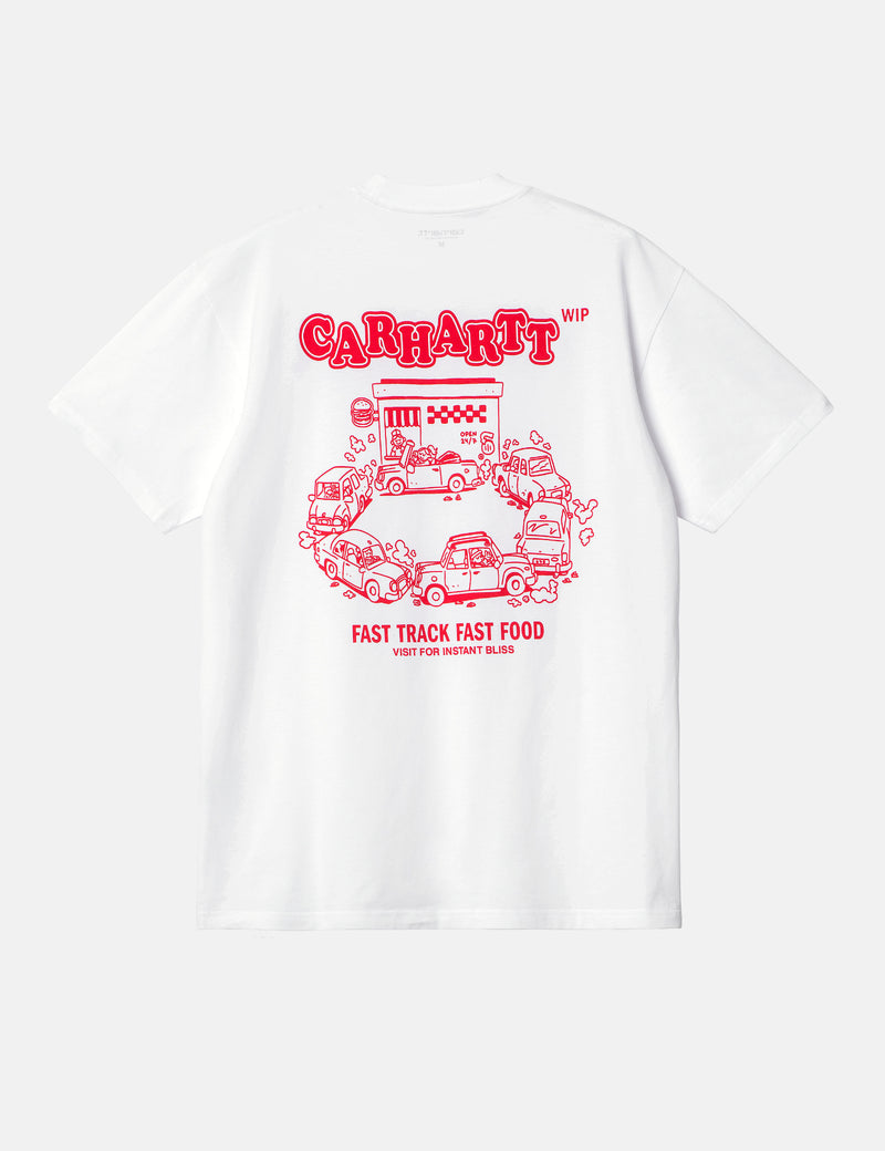 Carhartt-WIP Fast Food T-Shirt (Loose) - White/Red