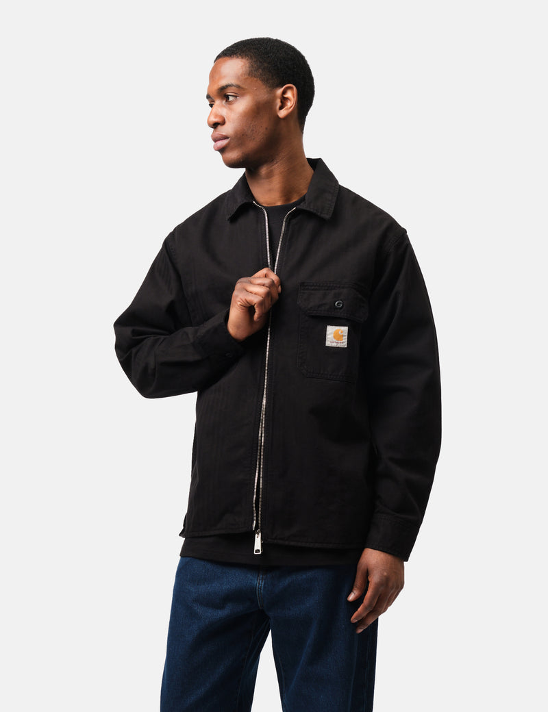 Carhartt-WIP Rainer Over Shirt Black Garment Dyed Urban Excess