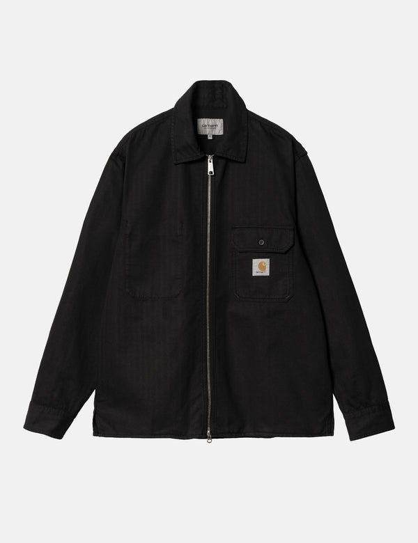 Carhartt-WIP Rainer Over Shirt - Black Garment Dyed