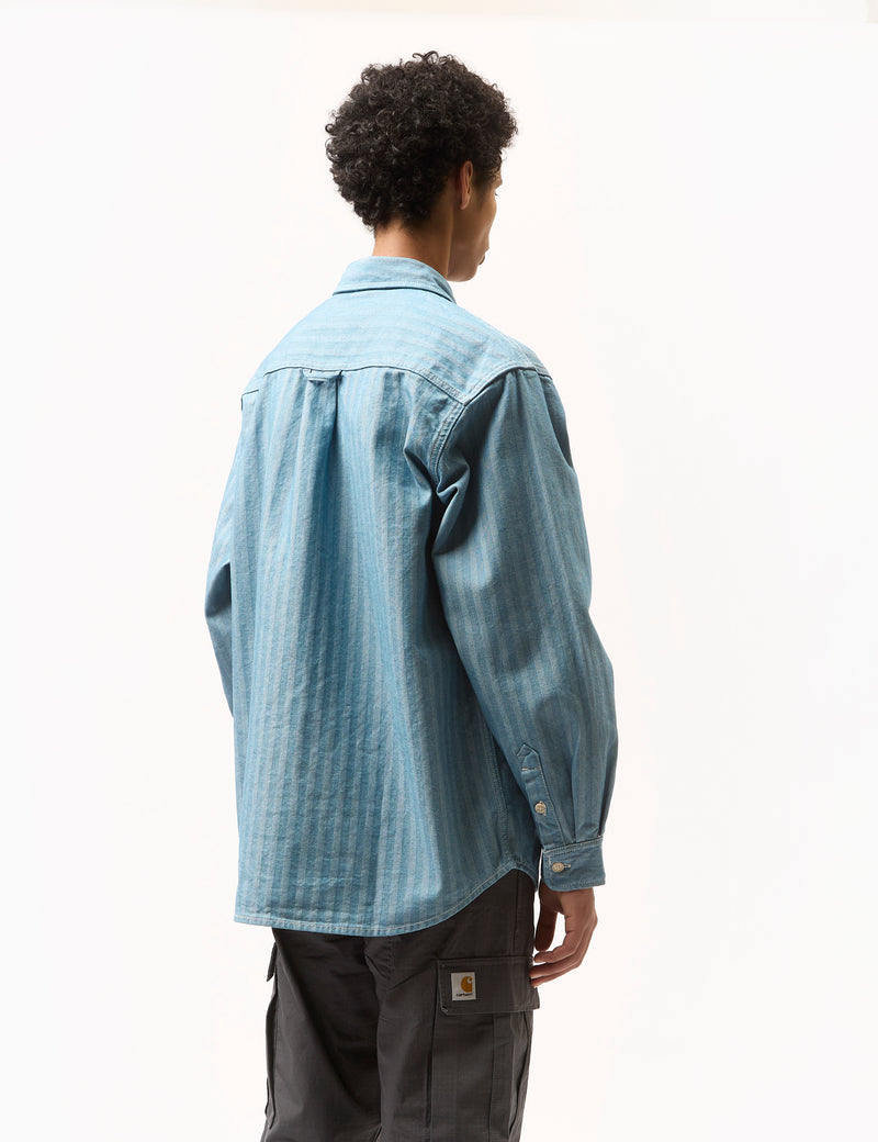 Carhartt WIP Menard Over Shirt - Blue Rinsed