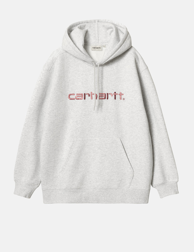 Carhartt WIP Women's Hooded Carhartt Sweatshirt (Regular) - Ash Heather Grey