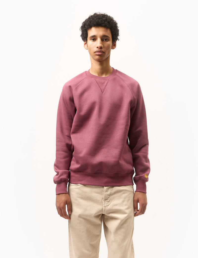 Carhart WIP Chase Sweatshirt - Dusty Fuchsia