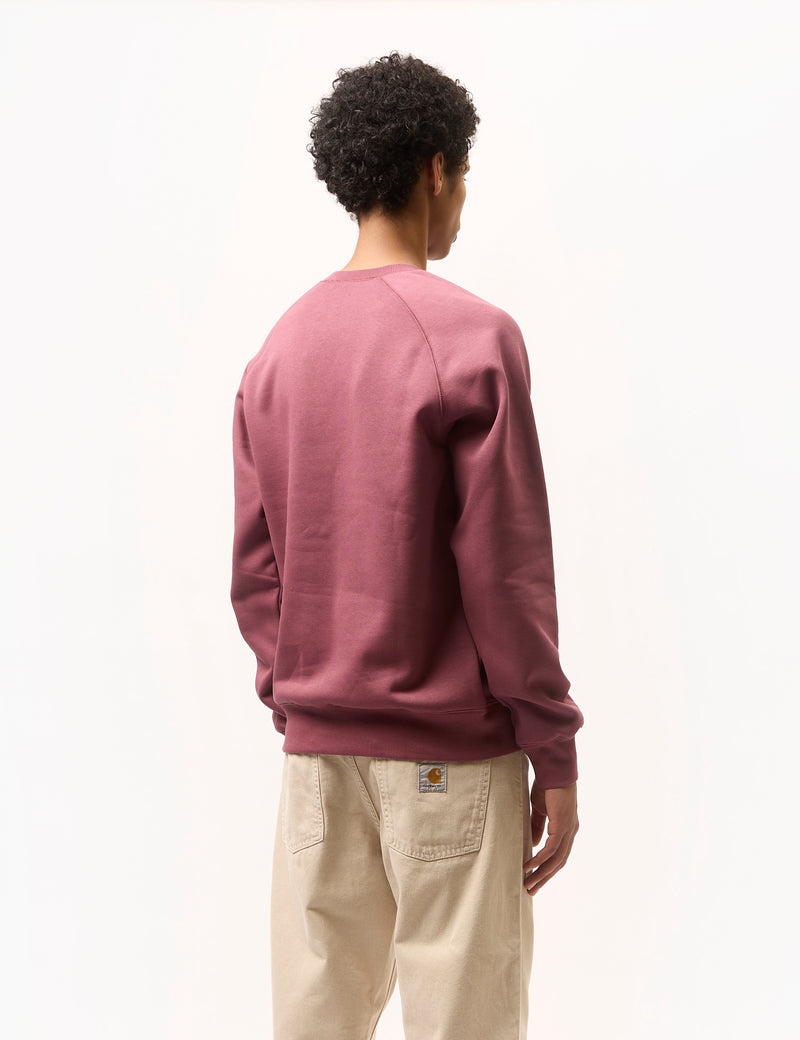 Carhart WIP Chase Sweatshirt - Dusty Fuchsia