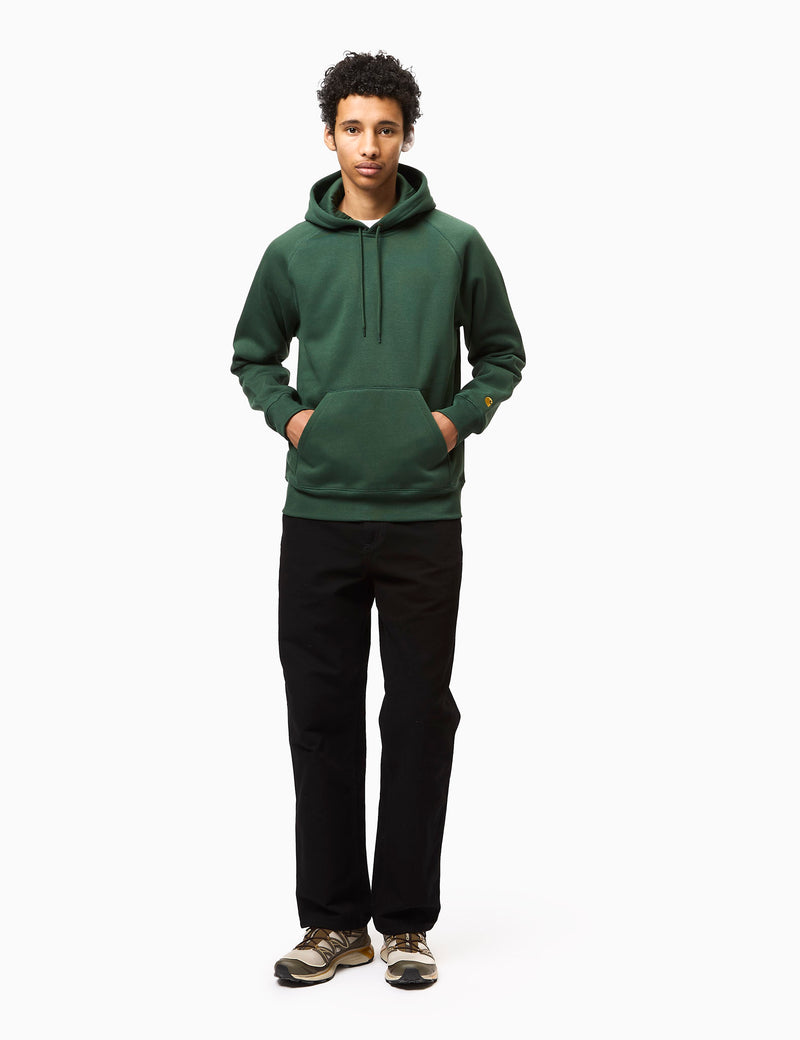 Carhartt WIP Chase Hooded Sweatshirt (Regular) - Sycamore Tree Green