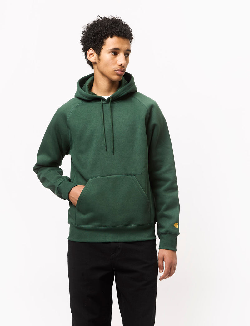 Carhartt WIP Chase Hooded Sweatshirt (Regular) - Sycamore Tree Green