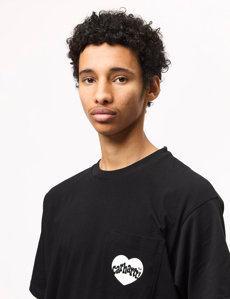 Carhartt WIP Amour Pocket T-Shirt - Black