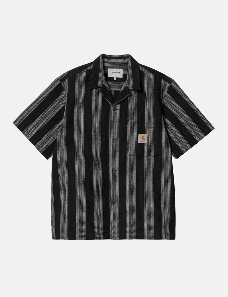 Carhart WIP Short Sleeve Dodson Stripe Shirt - Black
